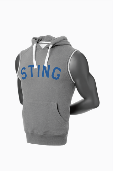 STING Pure Cut Sleeve Hoodie Grey Marl
